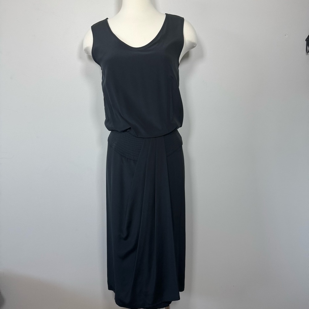 Vintage Wayne Clark Black  Sleeveless midi Dress size 4-6